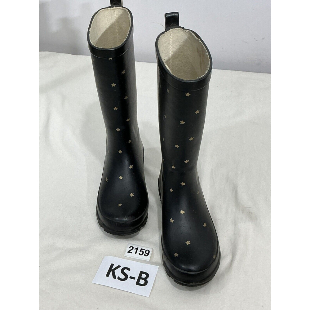 Youth Target Tall Rain boots Black Stars Size 2